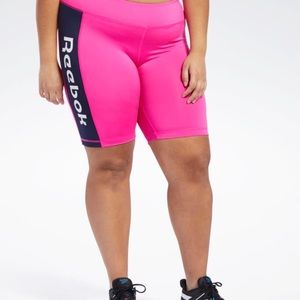 Reebok Plus Size Cycling Shorts - Pink